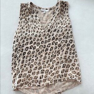 Joie Leopard Print Sleeveless Top